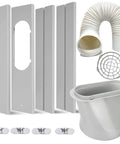Portable Window AC Kit With Flexible Hose And Adjustable Seal For Vertical Or Horizontal Windows 5.9 Inch Diameter 59 Inch Length Keeps Your Room Cool Saves On Energy Bills Reusable PVC Window Seal
