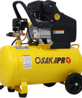 Ultra Quiet 3.5HP Portable Oil Lubricated Air Compressor, 10 Gallon Horizontal Tank with pressure control and wheels.