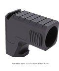 Heavy Duty 2.5 Inch Dust Port Adapter For Table Saw With Snap On Hook showcases a black polymer design with ridges for grip.
