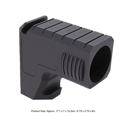 Heavy Duty 2.5 Inch Dust Port Adapter For Table Saw With Snap On Hook showcases a black polymer design with ridges for grip.