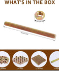 Rock Solid Hold Alloy Steel Miter Bolts For Butcher Block Furniture And Wooden Tables, 5/16 Inch By 3-1/2 Inch Hidden Woodworking Fasteners With Nuts And Curved Washers, 12 Piece Set contents including bolts and nuts.