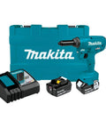 Heavy Duty Cordless Rivet Tool Featuring Brushless Motor And 10KN Pulling Force with charger and batteries in carrying case.