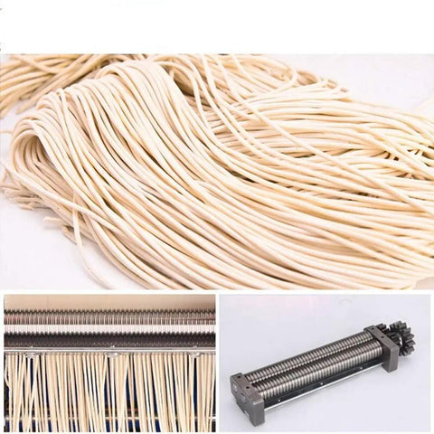 Compact Automatic Electric Pasta Maker For Fresh Homemade Noodles stainless steel cutters processing fresh noodles.
