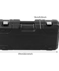 Straight-Up Heavy-Duty Electric Pipe Threader Kit case dimensions 22.44x11.42x5.12 inches, sturdy black design for protective storage.