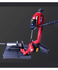Heavy Duty Horizontal Metal Band Saw Machine Packed With A Beefy 600 Watt Motor is shown from the side with cutting blade and table.