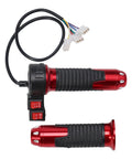Top Tier E Bike Twist Throttle With 3 Speed Settings High Med Low Plus Forward Reverse Control For Smooth Rides On Any Terrain, red grip set