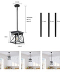 Farmhouse Kitchen Island Pendant Lights Dope Rustic Industrial Chandelier With Whitewashed Finish And Graphite Iron Frame For Modern Kitchens That Elevates Kitchen Decor With A Dope Industrial Vibe For Everyday Use, shown with adjustable rods and measurements.