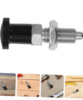 Stainless Steel Spring Indexing Plunger With Fast Reset Mechanism Snaps Back Into Position Dead Nuts Every Time For Heavy Machinery And Garage Builds Solid Tool Parts That Never Drop The Ball, showing plunger with knob and threaded body.