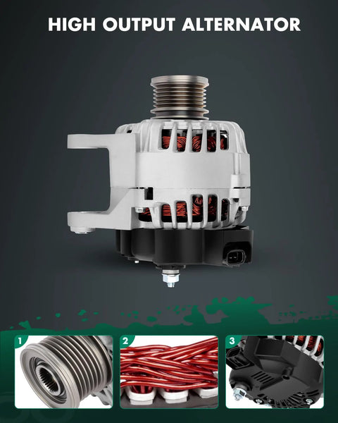 110 Amp 12V Alternator For Nissan Sentra 1.8L 2013 To 2019 Replacement With Six Groove Clutch Pulley Powering Your Ride