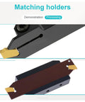 Self Grip Carbide Parting Inserts For CNC Lathe Boss Level Cut Off And Grooving In Steel 0.118 Inch Width with Holder