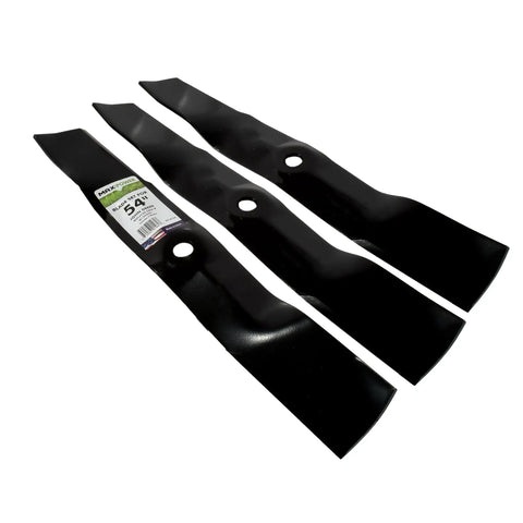 3-Blade Set For 54 Inch John Deere Lawn Mower Replaces OEM M143520 UC22010 Includes 19 Inch Blades With 0.800 Inch