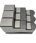 3 Jaw Lathe Chuck Jaws Kit 250mm Internal And External Soft Jaws For K11 250 Lathe Chuck, side view angle