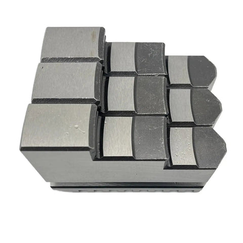 3 Jaw Lathe Chuck Jaws Kit 250mm Internal And External Soft Jaws For K11 250 Lathe Chuck, side view angle