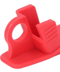 Close-up of red component from Six Piece Circuit Breaker Lockout Device Set With 12mm Grip And Serrated Jaws Lockout Tool For LOTO Stations