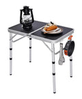 Lightweight Aluminum Folding Table With Adjustable Height And Carry Handle 16 By 24 Inch Portable Picnic Table For Camping And BBQ Easy To Fold