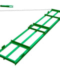 8ft Heavy Duty Drag Harrow For ATV UTV Yard Drag And Driveway Grader With 6ft Chain Gravel Leveling Tool Green Rust Resistant Coating