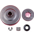 Top Shelf Standard Three Eighth Inch Ten Tooth Sprocket Rim Clutch Drum with washers, E clips, and bearing for Stihl 362 365 371 372 kit.