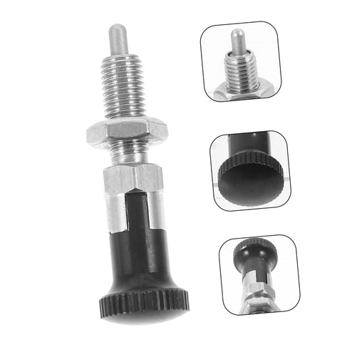 Heavy Duty Stainless Steel Black Self Locking Knob Plunger Pin With Quick Release Spring Loaded Threaded Positioning Screw For Rock Solid Rolling Toolboxes And Shop Grade Storage Gear