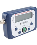Portable Digital Satellite Signal Finder Meter For Dish Network And DirecTV FTA with compass, audio tone, built-in amplifier, side view