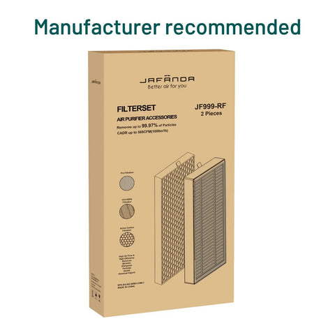 Air Purifier Replacement Filter 2 Pack For JF999 3 In 1 True HEPA 13 With Activated Carbon Easy Install Captures Allergens Dust Bacteria Tobacco Smoke For Cleaner Air In Home Or Office