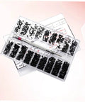 Miniature Screw Kit For Glasses, Watches And Electronics With Countersunk Round Head Screws, shown in a lightweight storage case
