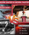 Solary induction heater bolt removal tool, red handheld 1200W/110V with 10 coils for rusty bolt vs oxy-acetylene.