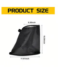 Tough As Nails Ev Charger Cover With Heavy Duty Magnets Shutting Down Rain Snow And UV Rays To Keep Your Electric Plug Sealed While Delivering Rock Solid Outdoor Shielding That Is Simply No Sweat And Flawlessly Secure Black, showing product dimensions 6.30in x 11.81in x 16.54in.