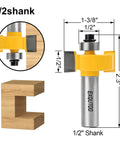 1/2 Inch Shank Rabbet Router Bit Set With Six Adjustable Bearings Pro Grade Carbide Tipped Rabbeting Bits For Doors And Cabinets