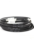 Drop In Tough Polyurethane Wedge Drive Belts For Shop Machinery Cnc Lathe Grinder Motor And Three D Printer High Module Smooth Running Transmission Kit, five black polyurethane belts.