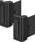 Heavy Duty 3 Inch Door Reinforcement Lock With 8 Screw Mounts That Withstands 800 Lbs Of Force Childproof Night Lock in black