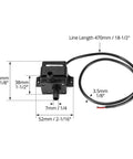 Dimensions of 12V DC Submersible Water Pump With Brushless Motor Ultra Quiet No Fuss 240 LPH Flow 3m Head Waterproof ideal for ponds and aquariums