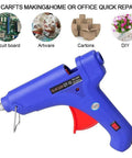 Fast Heating 100W Hot Glue Gun With 10 High Adhesion Glue Sticks for Car Dent Repair, DIY Crafts, shown with DIY examples
