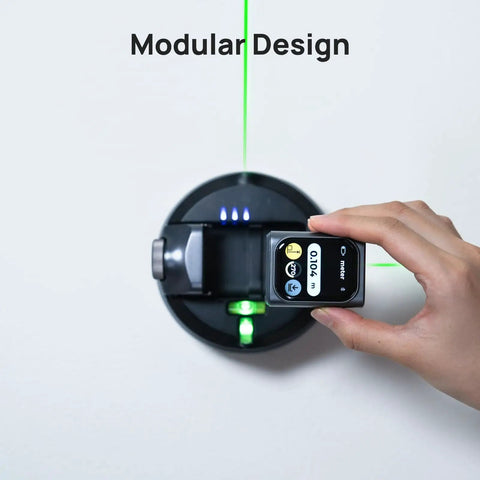 Modular Laser Level And 164 Ft Green Distance Meter With Bluetooth App Control Auto Self Leveler Hits Dead Center Every Time And Layout Marking Wall Mount Workhorse For Diy Home Projects And Picture Hanging Quick Charge Battery Ready