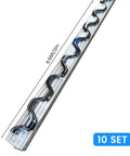 Six Point Six Ft Greenhouse Lock Channel And Spring Wire Set with PVC coated wiggle wire, aluminum U channel, 10 pack, 6.56 ft length