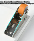 Close-up of Heavy Duty Wooden Gate Wheels Featuring Ultra Silent Smooth Rolling Anti Sag Support Rollers For Sliding Door Sag Repair.