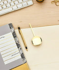 Gold metal pendulum on desk, Metal Pendulum Clock Replacement Part, 5.90 Inch Wall Clock Accessory, DIY Repair Tool, quartz movement