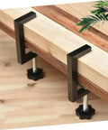 2 Pack Adjustable Patio Furniture Clips For Rattan Sofas And Outdoor Wicker Chairs Heavy Duty Fasteners on wood surface
