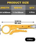 4 Pack Mini Wire Stripper And Crimping Tool Set For Network Cables Portable Punch Down Cutter dimensions 3.54x1.1 inches