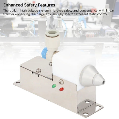 Ionizing Air Nozzle Anti Static Eliminator With Built In High Voltage Power Supply For Machinery And Device Manufacturing And Automation Equipment High Ion Density For Rapid Static Elimination US Plug Included, metal base