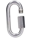 Stainless Steel Quick Link Connectors Set, Heavy Duty Threaded Carabiner Style Chain Links For Outdoor Gear, M4 Size