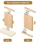 2-Pack Heavy Duty Hidden Door Pivot Hinges for Bookcase and Cabinet Doors, Invisible Murphy Hinge Kit, two installation methods