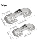 Hidden Hinge For Frameless Cabinets Surface Mount Concealed Door Hinge 2 Or 4 Piece Steel With Plated Finish dimensions