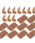 Plastic and Iron Drawer Glides with L Shaped and Rectangle Pins for Cabinet Slides, easy install repair kit in light brown