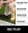 Person kneeling on Ultra Thick Foam Kneeling Pad With High Density Cushion For Crazy Comfortable Knees in garden setting