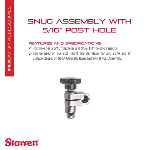 Snug Assembly For Full Sized Surface Gauge Post Hole With Secure Fit And Tool Compatibility Five Sixteenths Inch Diameter