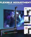 Low Profile Adjustable Microphone Boom Arm For Your Desk With Clamp Cable Management Screw Adapter And Studio Mount BM88 showing flexible adjustment features
