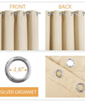 Seriously Insane 3 Layer Soundproof Curtains 84 Inch Blackout Drapes showing front and back, with silver grommet details.