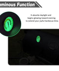 Three And One Eighth Inch Luminous BBQ Thermometer Gauge Replacement For Smokers And Grills glowing in the dark