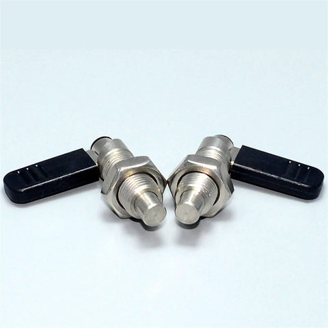 Tough As Nails Precision Lever Index Plunger Pin with fine thread grip and 180 degree locking collar for heavy duty tasks.