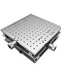 Slick Aluminum Top Tier Heavy Duty Xy Axis Moving Stage With Hella Smooth Glide Action For Laser Marking Engraver Machines And Optical Lab Rig Shop Ready, precision aluminum structure.